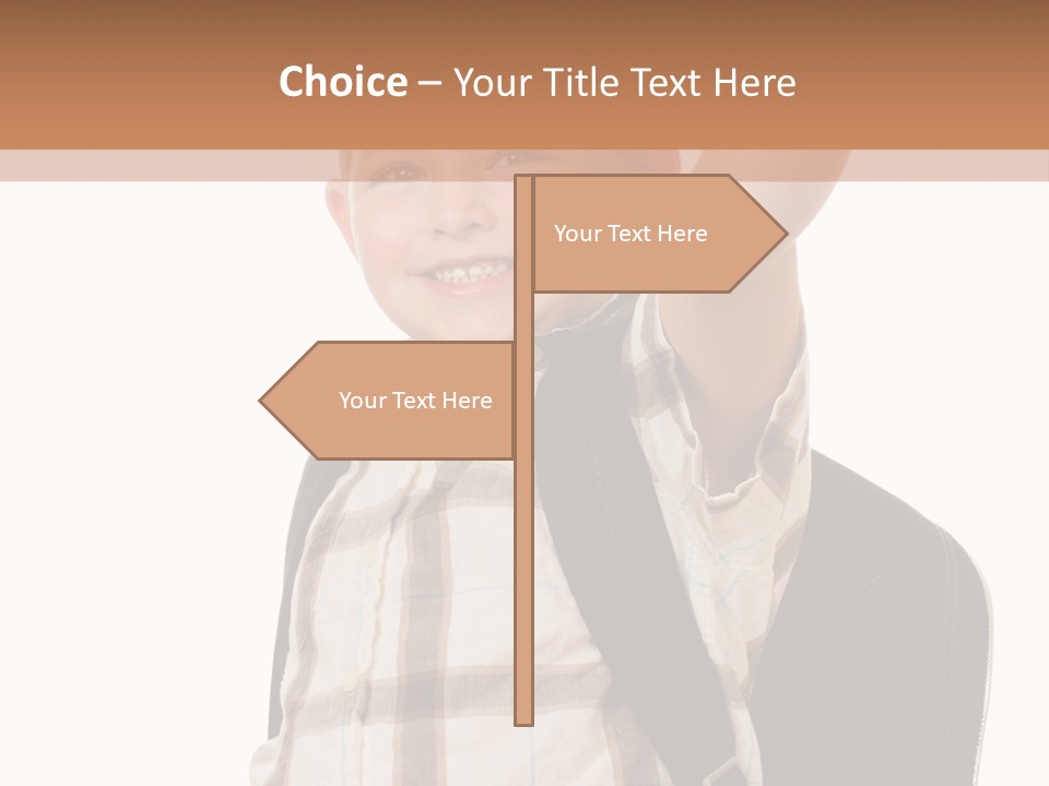 Kindergartener Schoolboy Caucasian PowerPoint Template