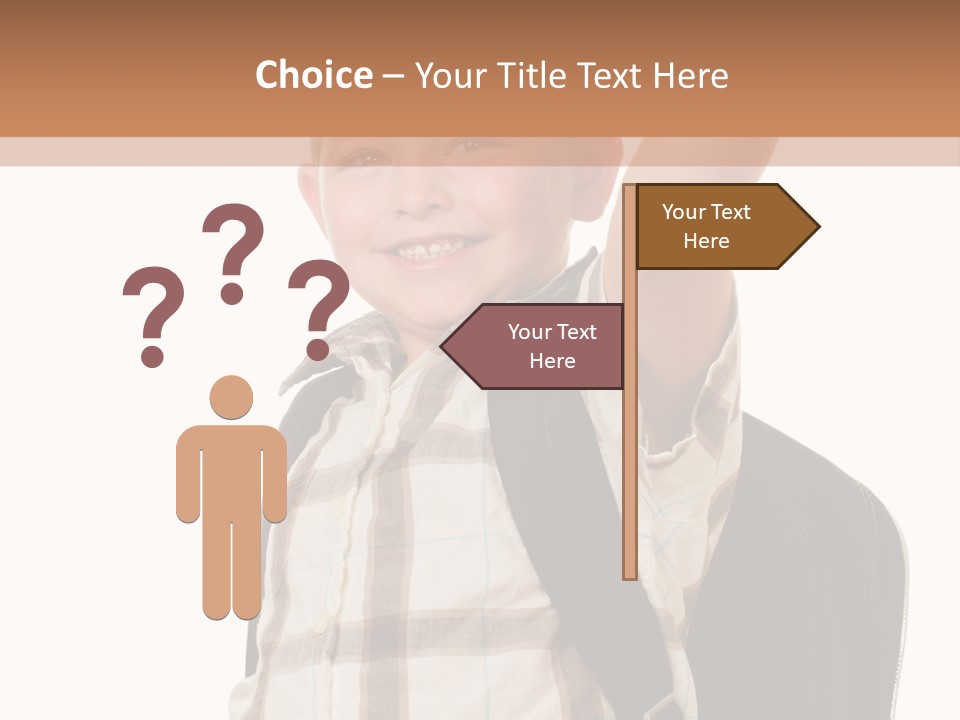 Kindergartener Schoolboy Caucasian PowerPoint Template