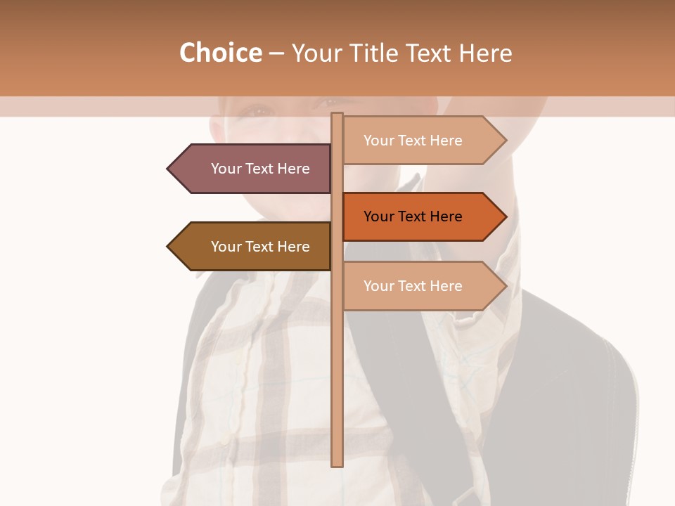 Kindergartener Schoolboy Caucasian PowerPoint Template