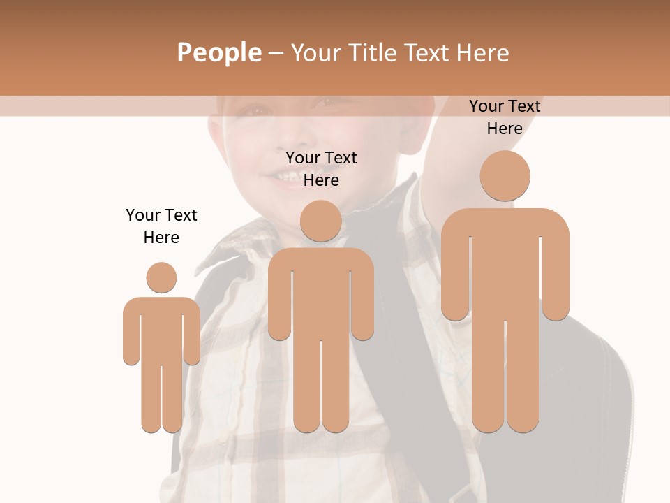 Kindergartener Schoolboy Caucasian PowerPoint Template