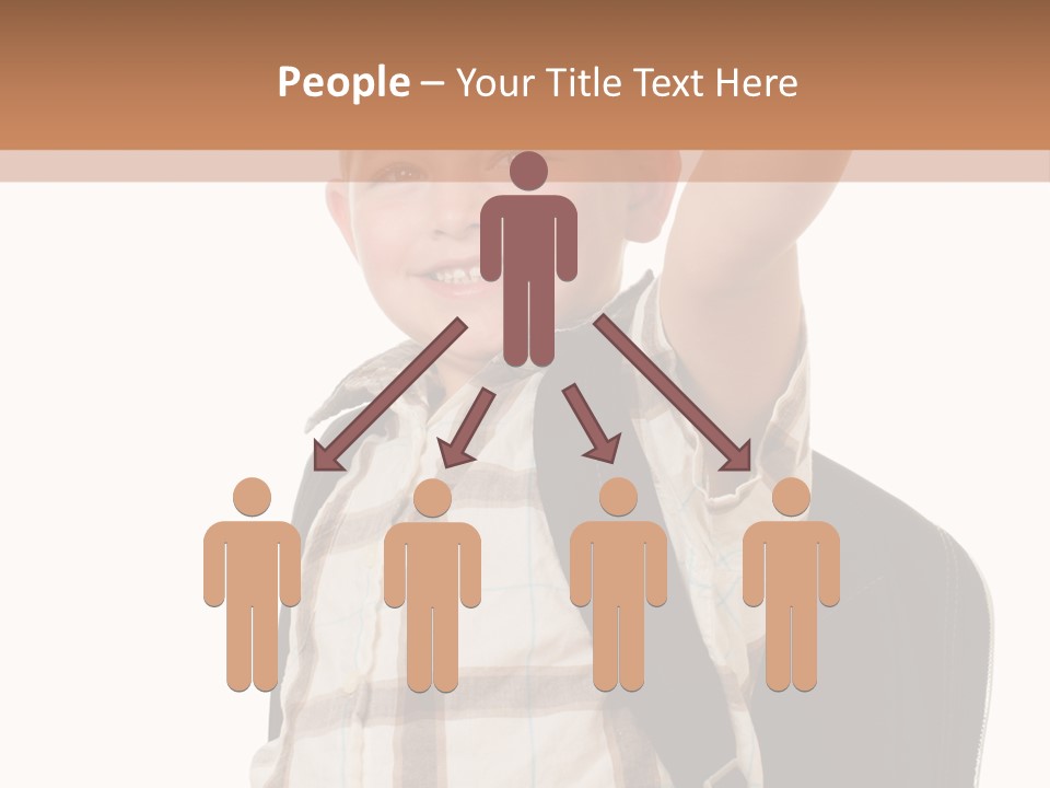 Kindergartener Schoolboy Caucasian PowerPoint Template