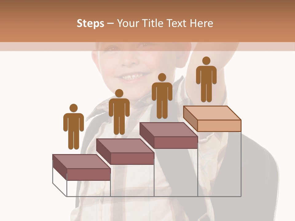 Kindergartener Schoolboy Caucasian PowerPoint Template