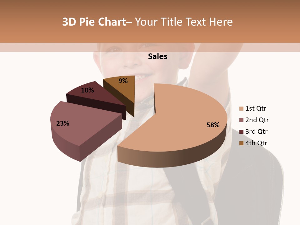 Kindergartener Schoolboy Caucasian PowerPoint Template