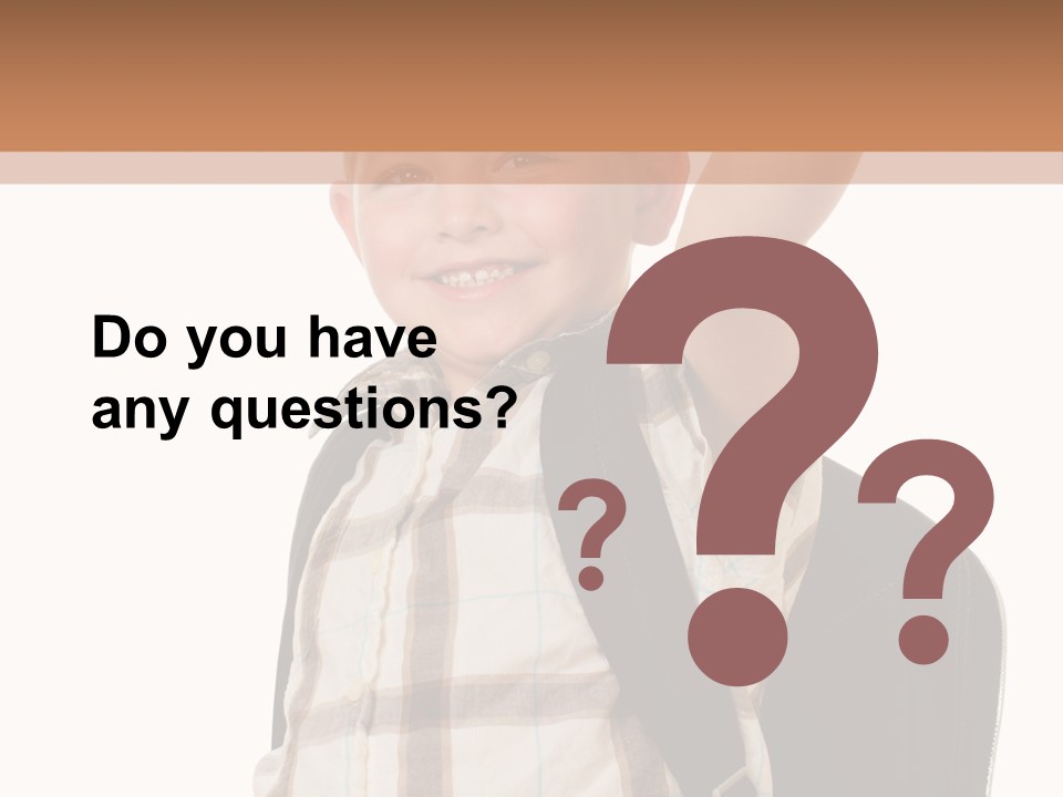 Kindergartener Schoolboy Caucasian PowerPoint Template