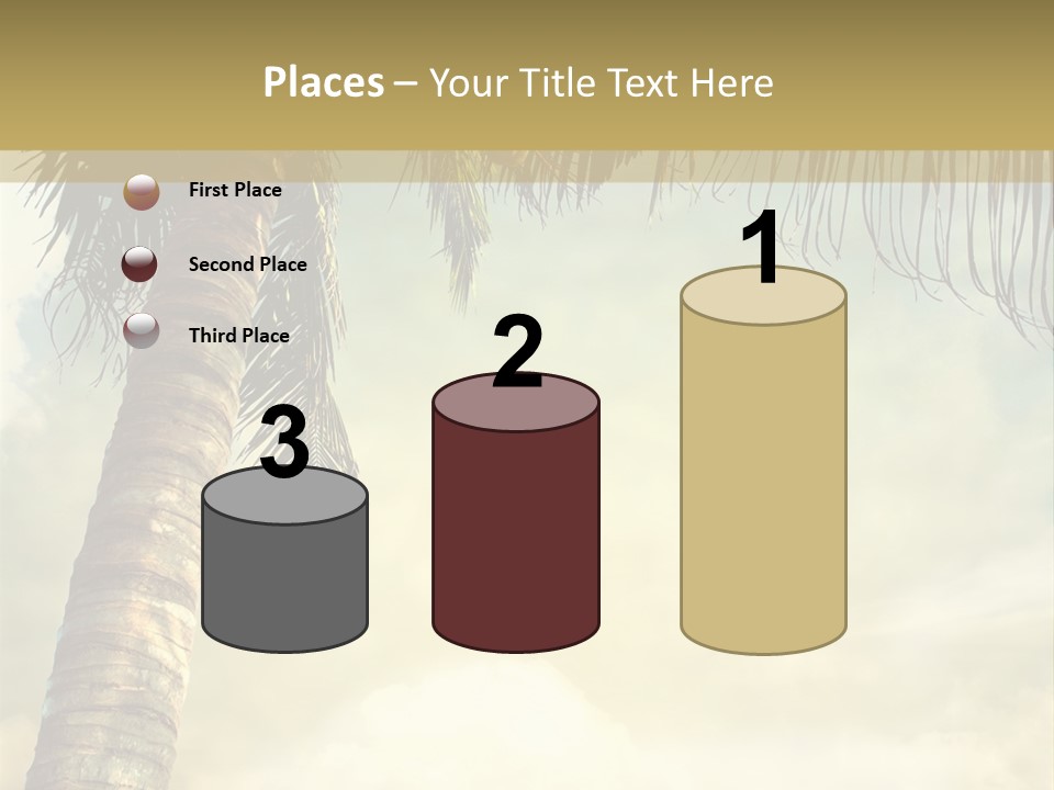 Tree Surf Coconut PowerPoint Template