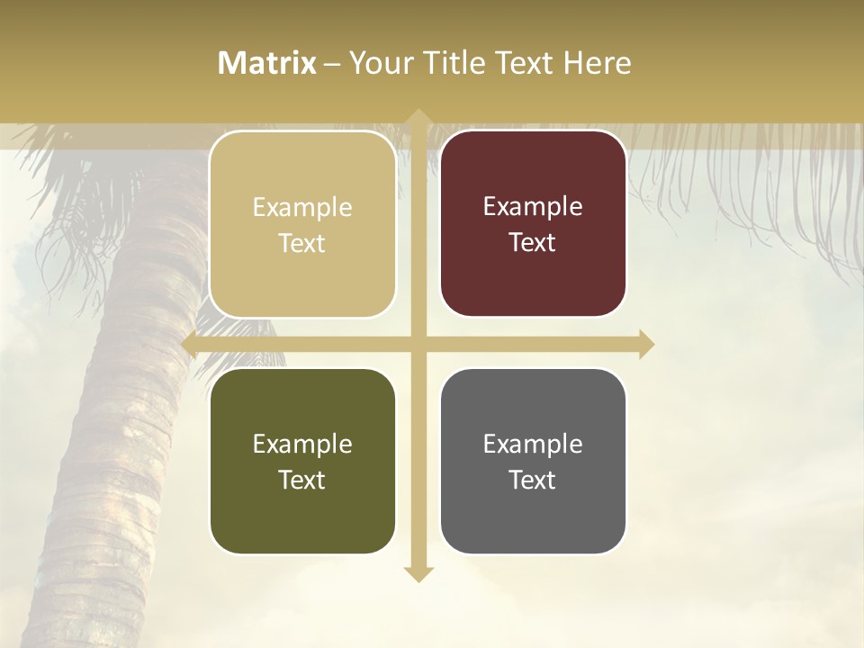 Tree Surf Coconut PowerPoint Template