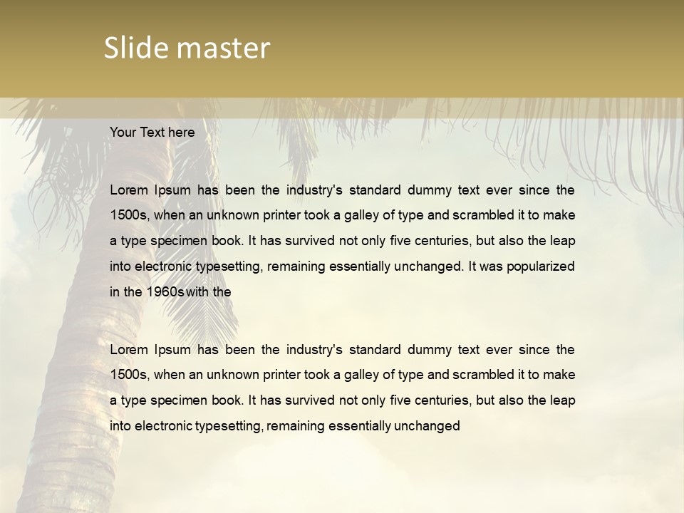 Tree Surf Coconut PowerPoint Template