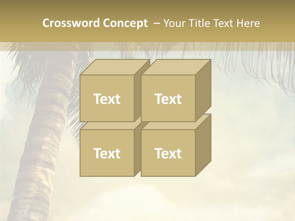 Tree Surf Coconut PowerPoint Template