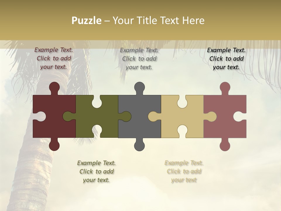 Tree Surf Coconut PowerPoint Template