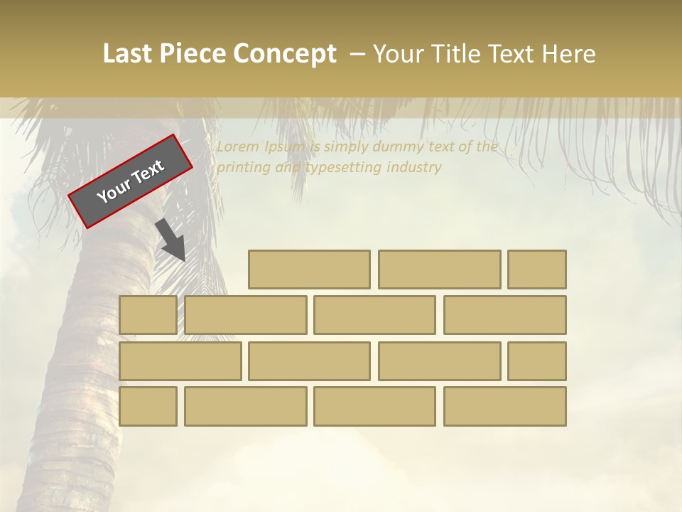 Tree Surf Coconut PowerPoint Template