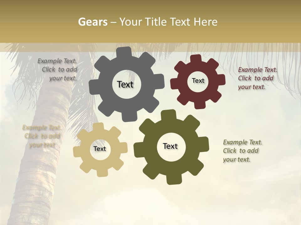 Tree Surf Coconut PowerPoint Template