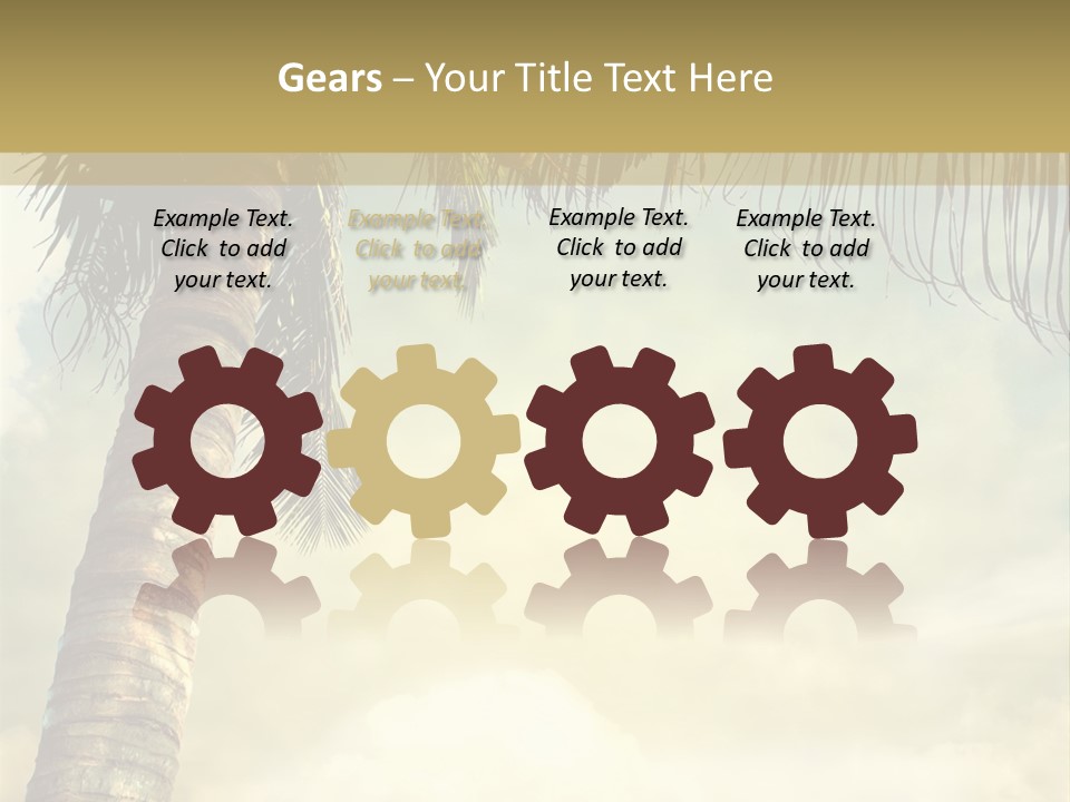 Tree Surf Coconut PowerPoint Template