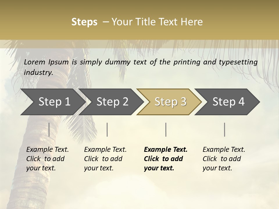 Tree Surf Coconut PowerPoint Template