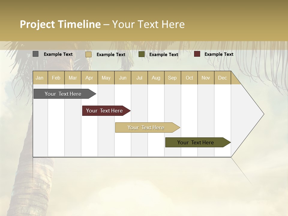 Tree Surf Coconut PowerPoint Template