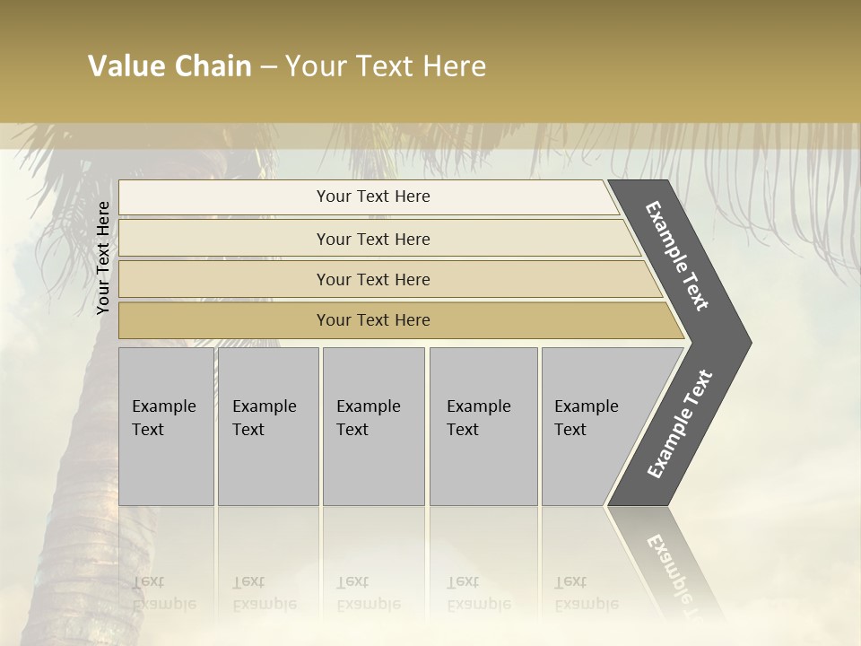 Tree Surf Coconut PowerPoint Template