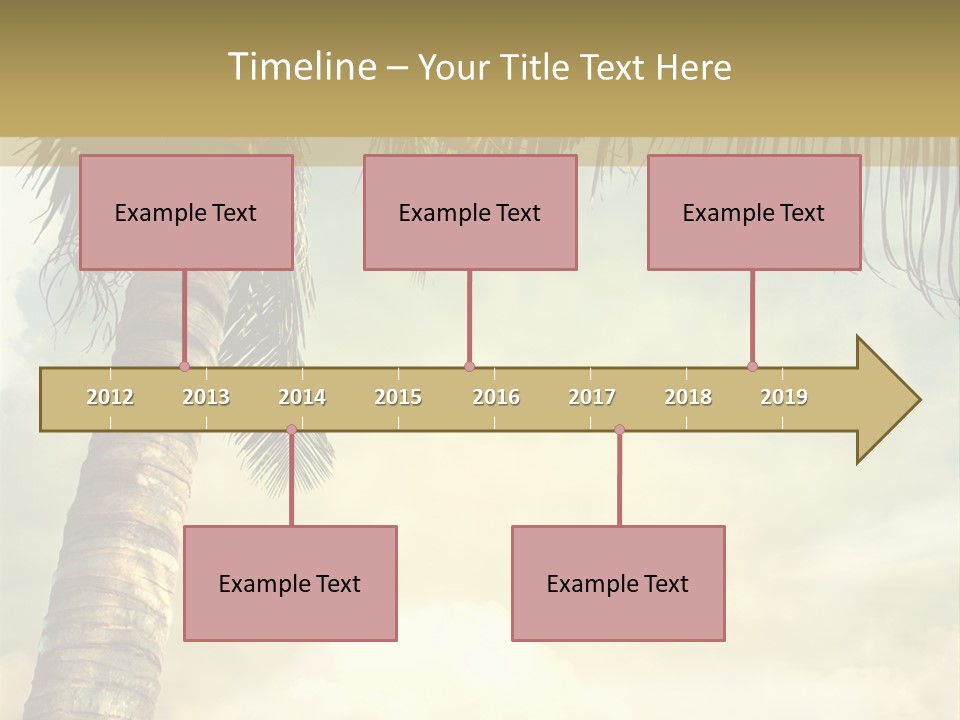 Tree Surf Coconut PowerPoint Template