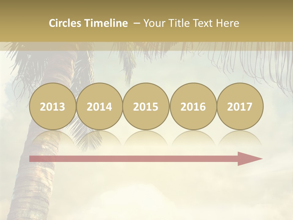 Tree Surf Coconut PowerPoint Template