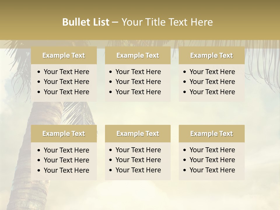 Tree Surf Coconut PowerPoint Template