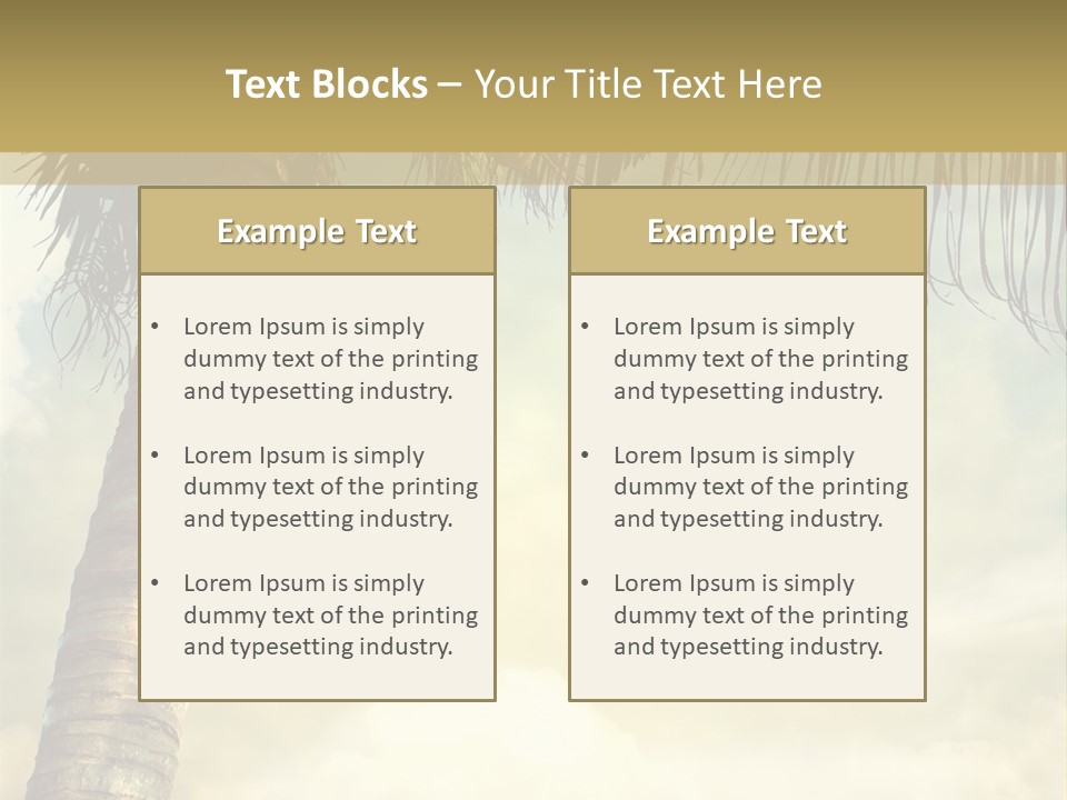 Tree Surf Coconut PowerPoint Template