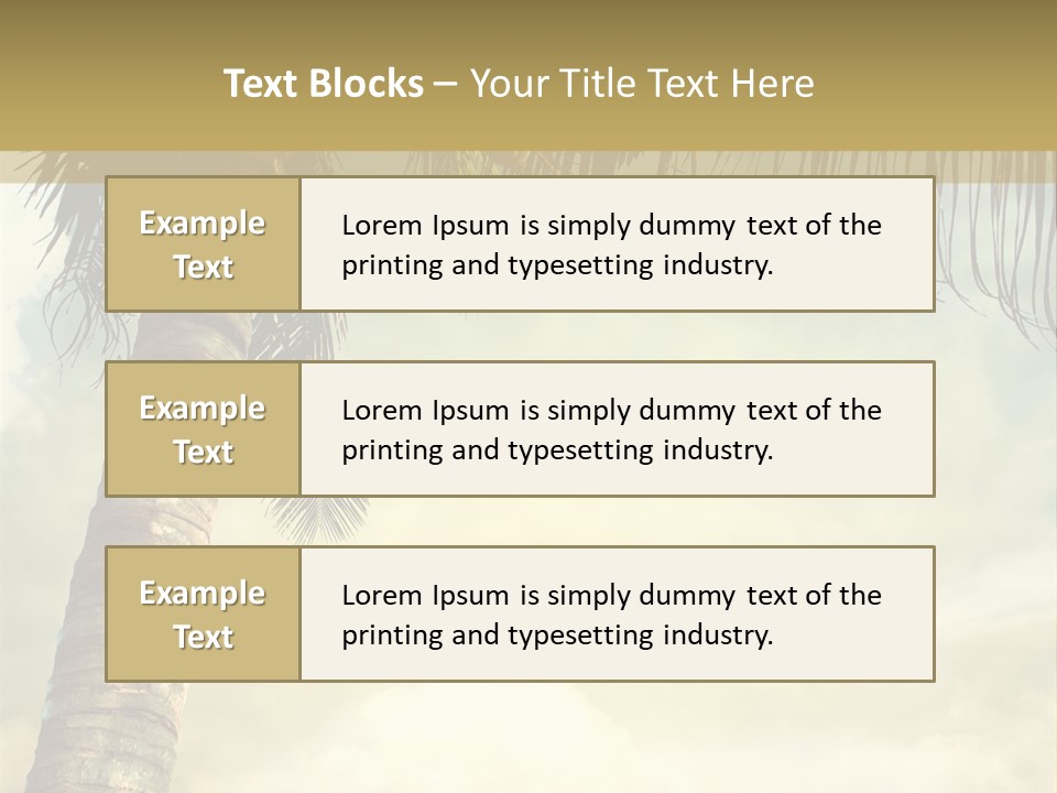 Tree Surf Coconut PowerPoint Template