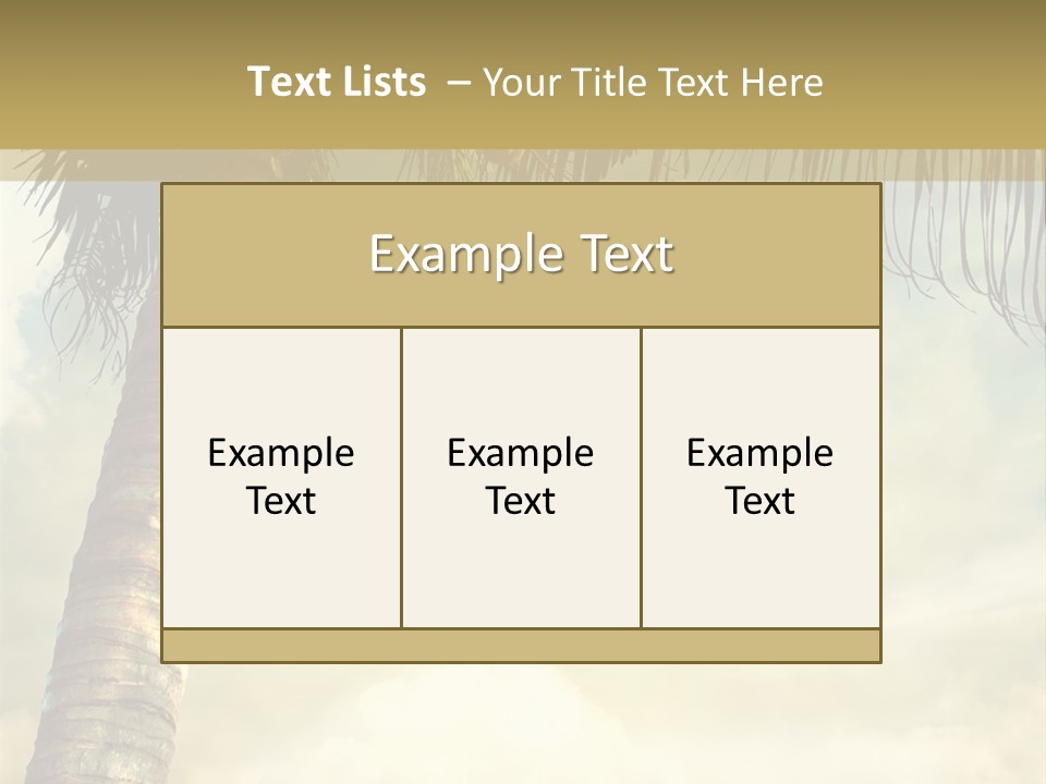Tree Surf Coconut PowerPoint Template