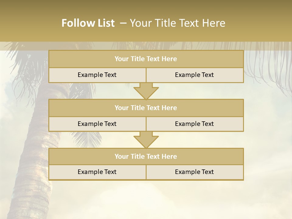 Tree Surf Coconut PowerPoint Template