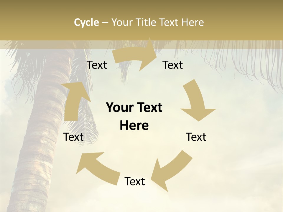 Tree Surf Coconut PowerPoint Template