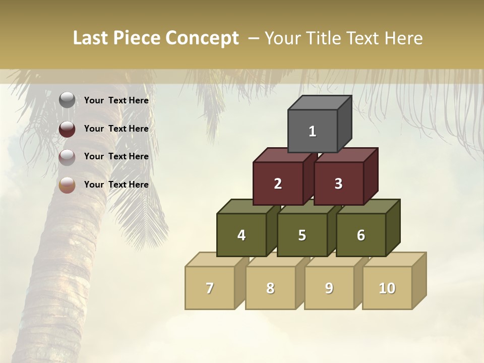 Tree Surf Coconut PowerPoint Template