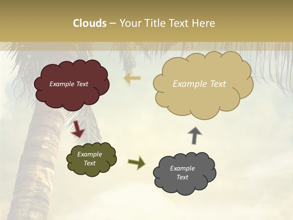 Tree Surf Coconut PowerPoint Template
