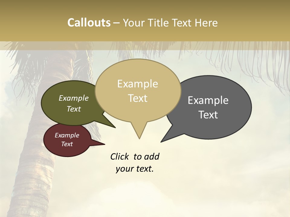 Tree Surf Coconut PowerPoint Template