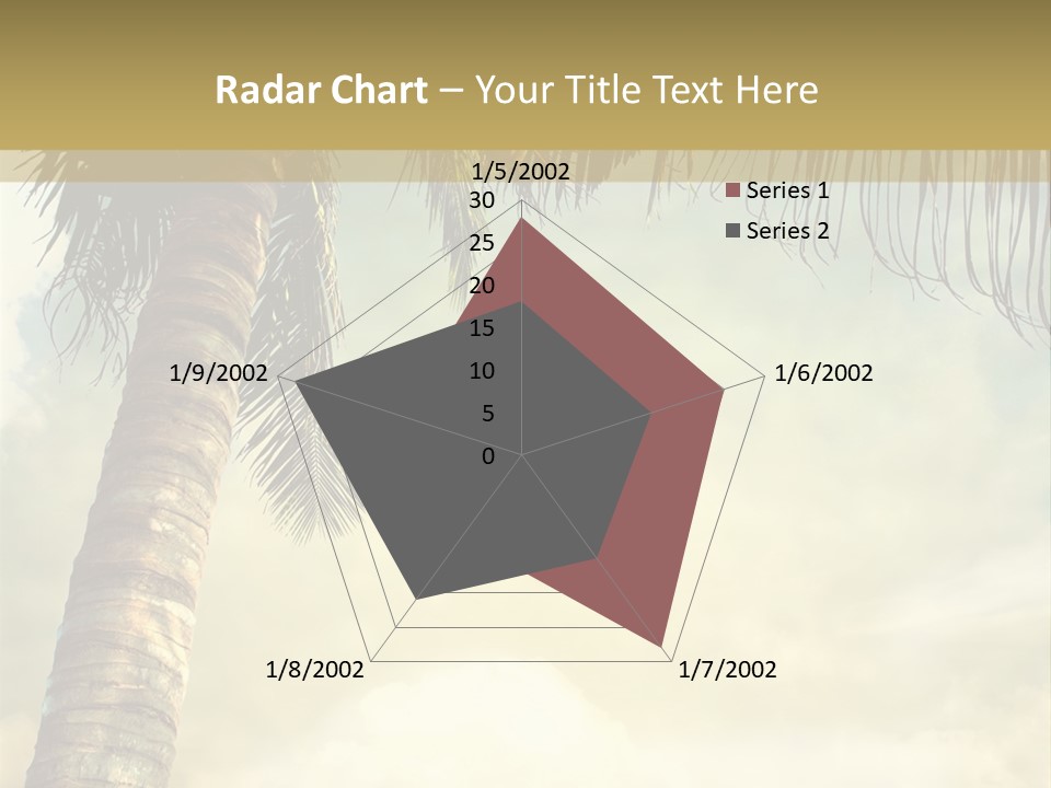 Tree Surf Coconut PowerPoint Template