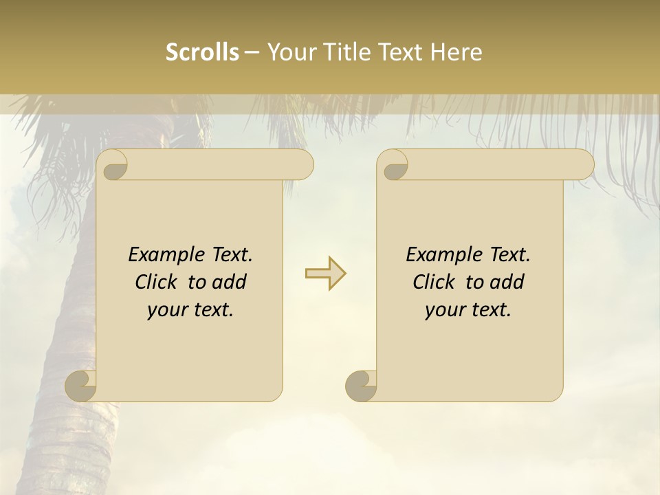 Tree Surf Coconut PowerPoint Template