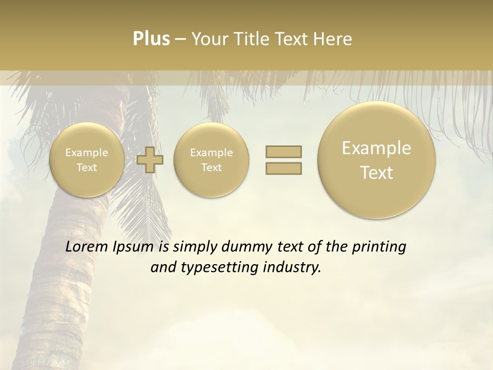 Tree Surf Coconut PowerPoint Template