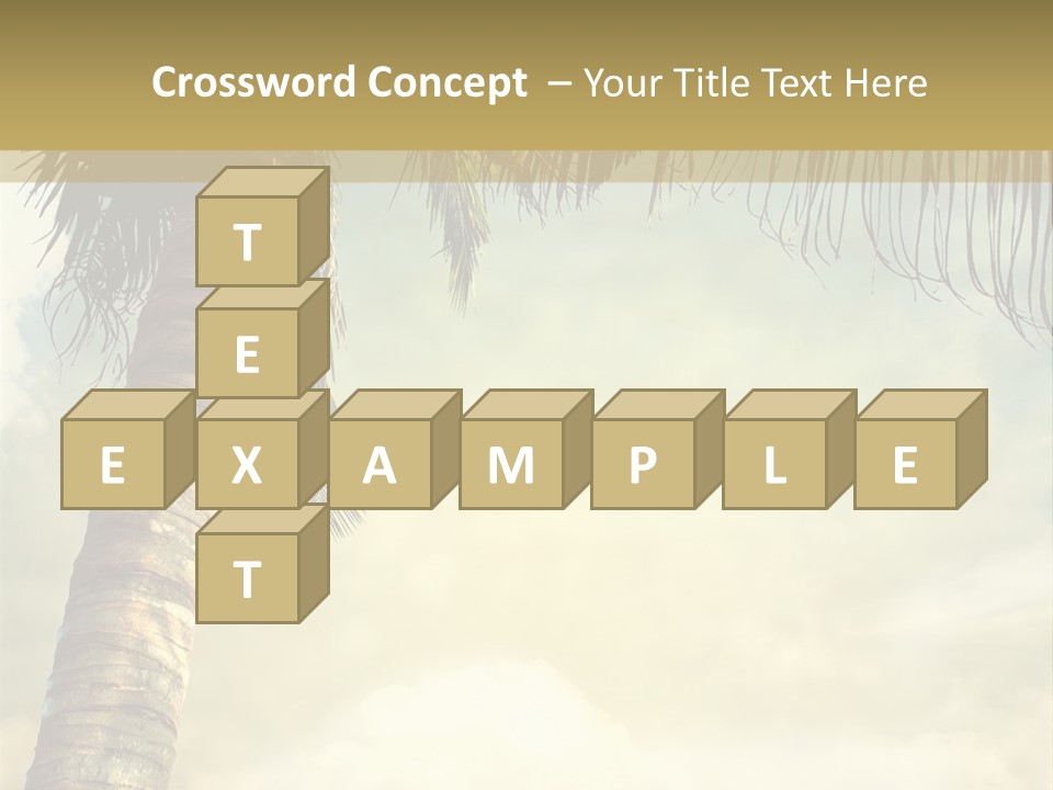 Tree Surf Coconut PowerPoint Template