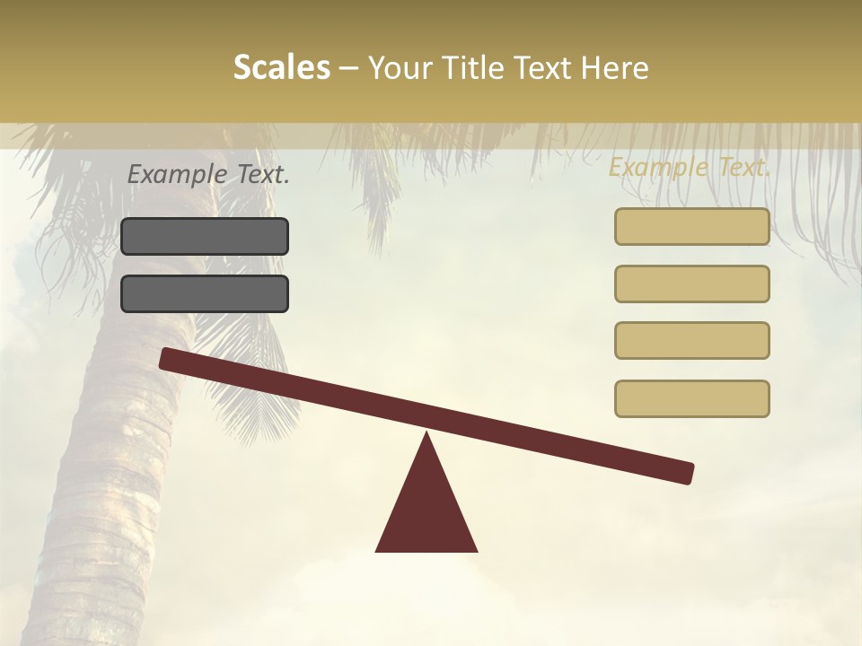 Tree Surf Coconut PowerPoint Template