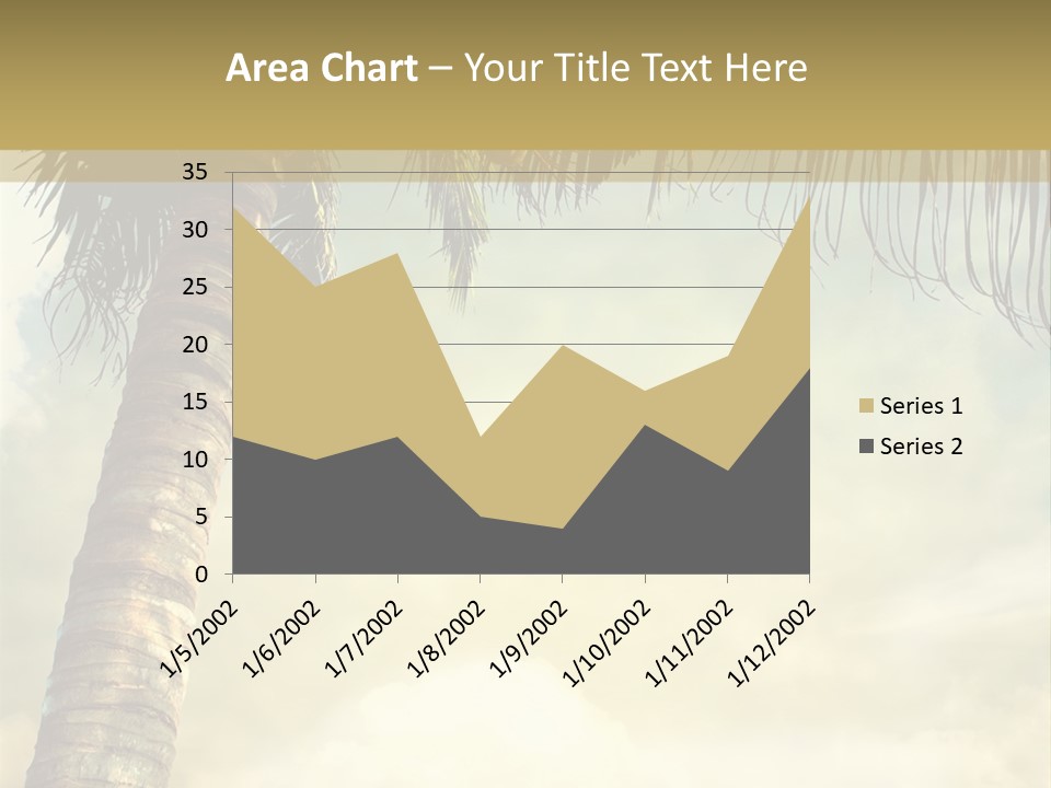 Tree Surf Coconut PowerPoint Template