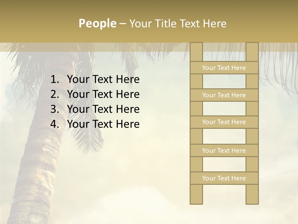 Tree Surf Coconut PowerPoint Template