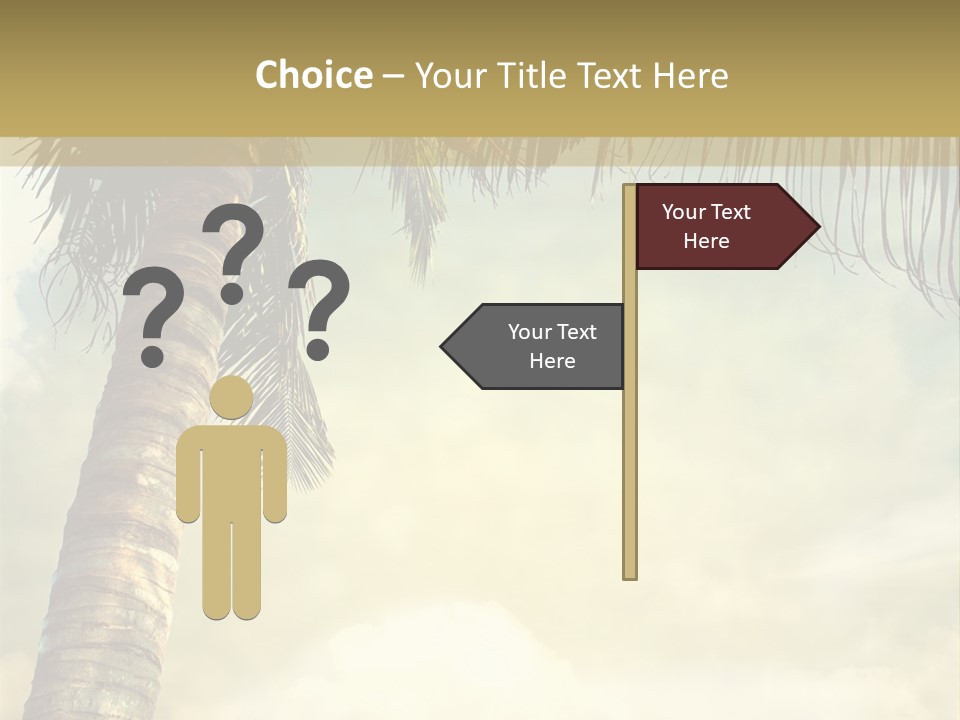 Tree Surf Coconut PowerPoint Template