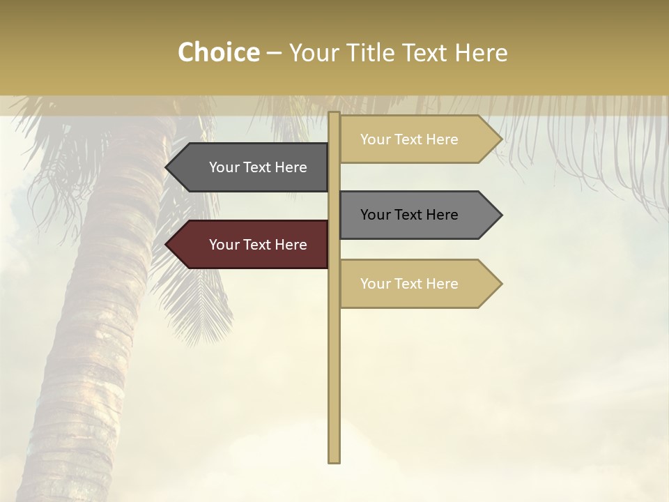 Tree Surf Coconut PowerPoint Template