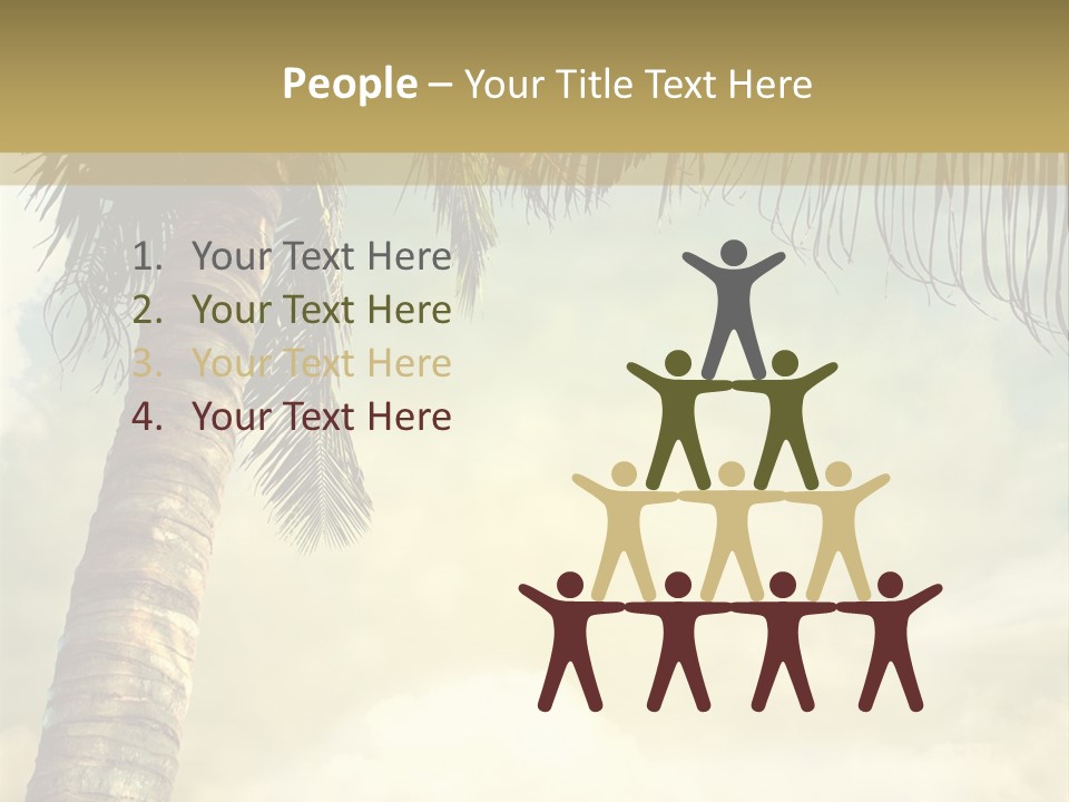 Tree Surf Coconut PowerPoint Template