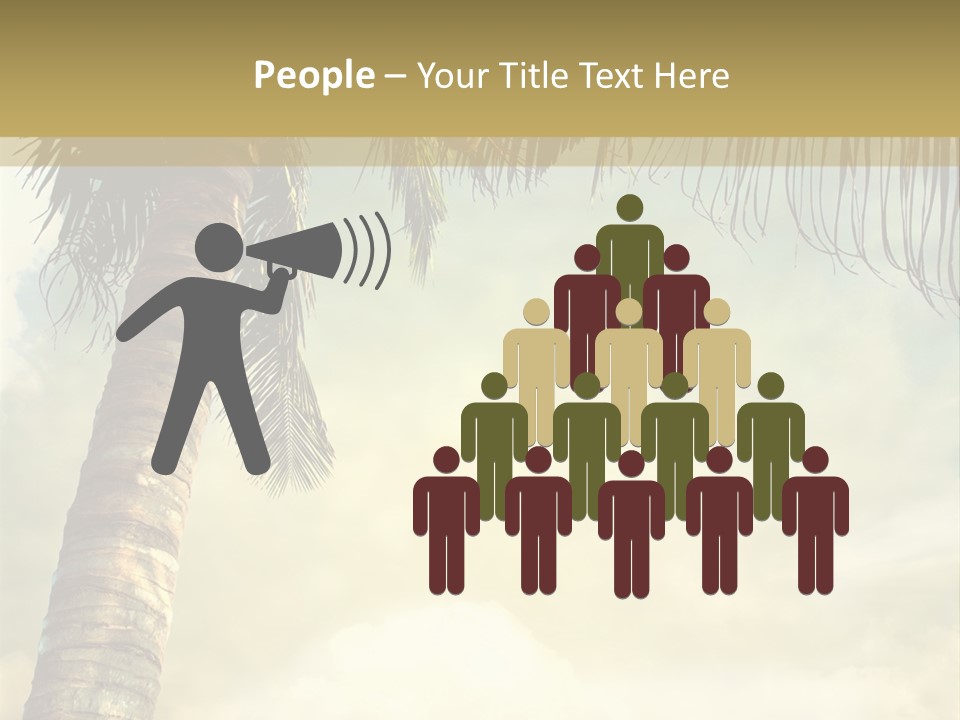 Tree Surf Coconut PowerPoint Template