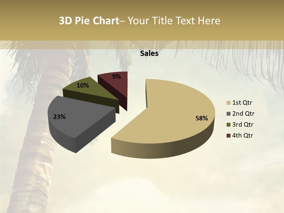 Tree Surf Coconut PowerPoint Template
