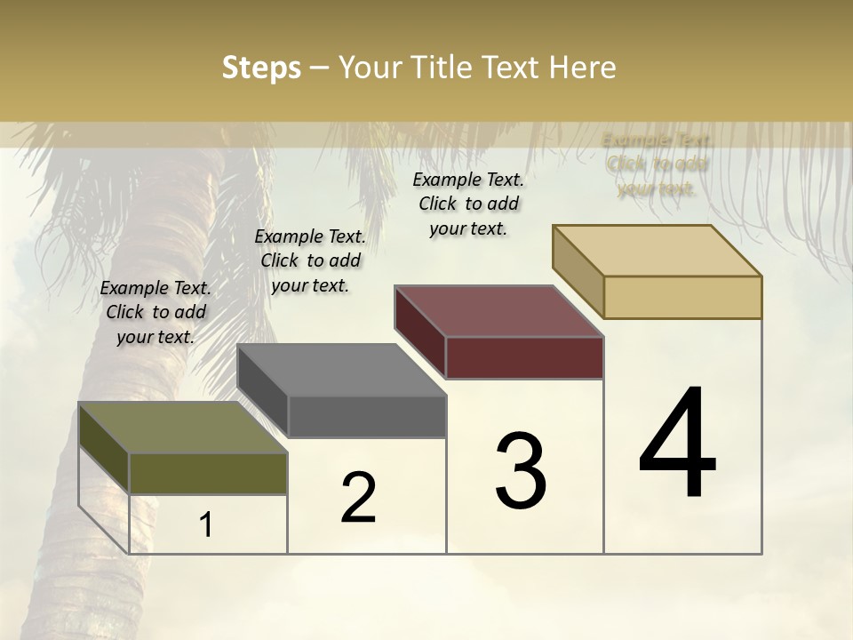 Tree Surf Coconut PowerPoint Template