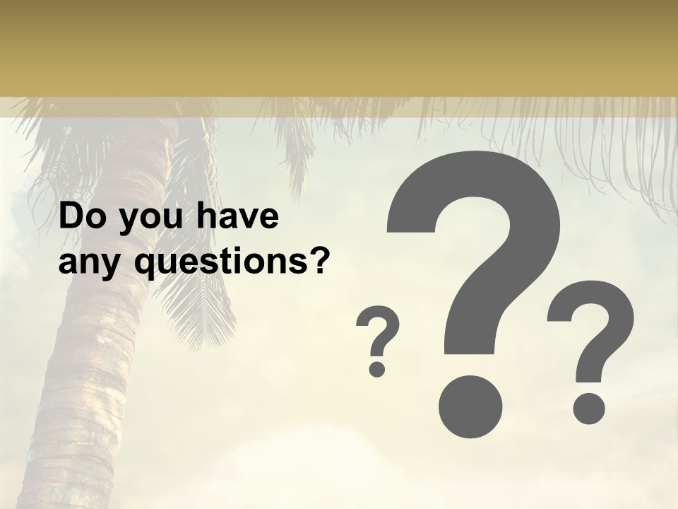 Tree Surf Coconut PowerPoint Template