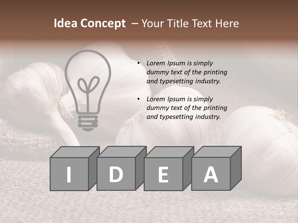 Healthy Bulb Bag PowerPoint Template