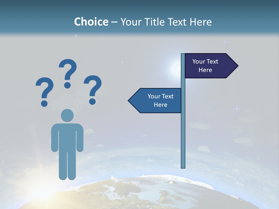 Nobody Blue Render PowerPoint Template