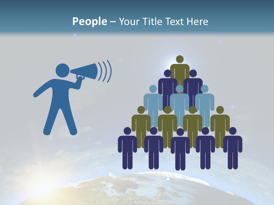 Nobody Blue Render PowerPoint Template