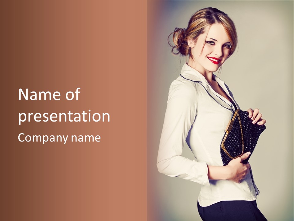 Vintage Slim Bag PowerPoint Template