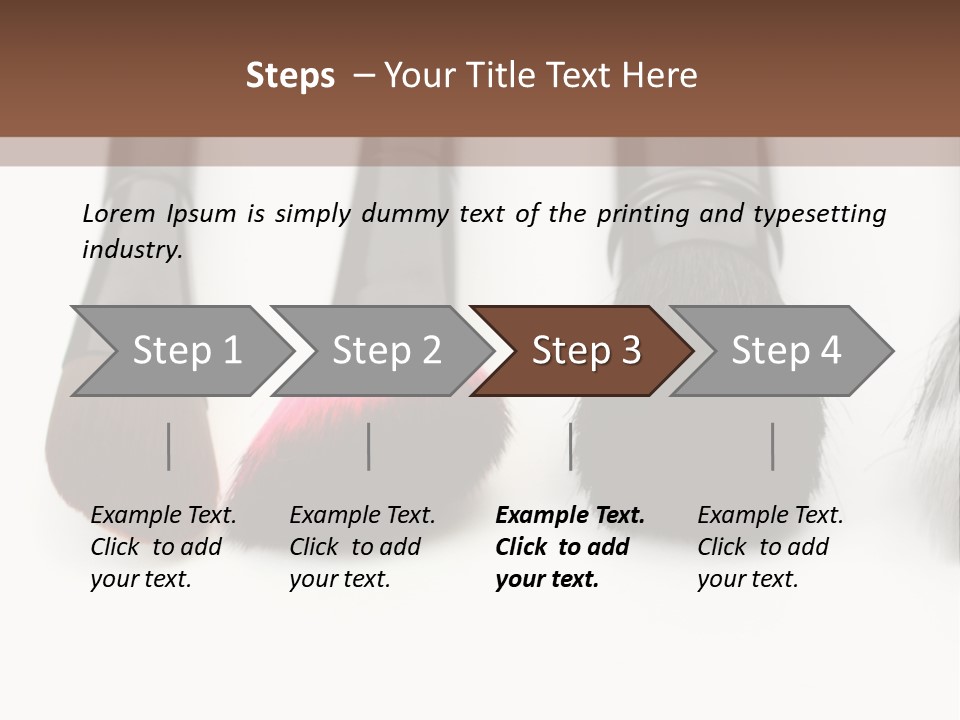 A Group Of Makeup Brushes On A White Surface PowerPoint Template