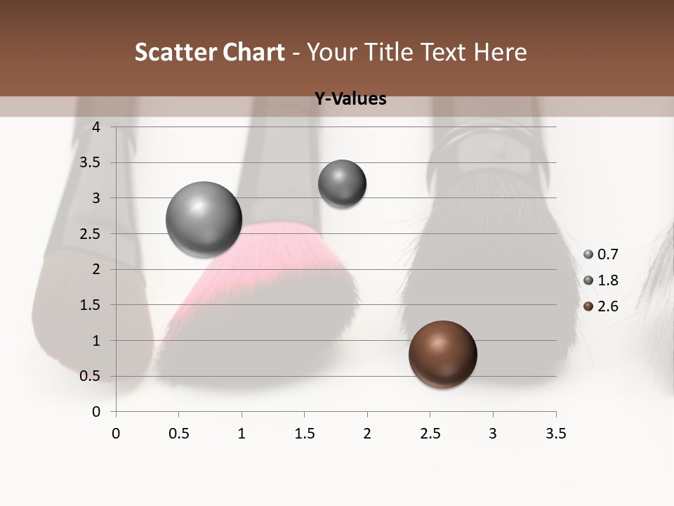 A Group Of Makeup Brushes On A White Surface PowerPoint Template